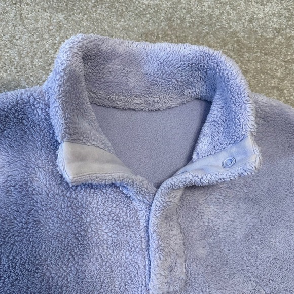 All in Motion Womens Fleece Pullover Sweatshirt Lavender 3/4 snap No size tag - Picture 6 of 8